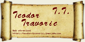 Teodor Travorić vizit kartica